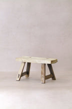 Vintage Rustic Elm Wood Stool - Small - No 26