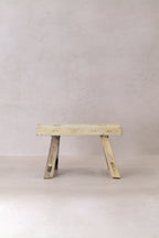 Vintage Rustic Elm Wood Stool - Small - No 26