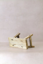 Vintage Rustic Elm Wood Stool - Small - No 26