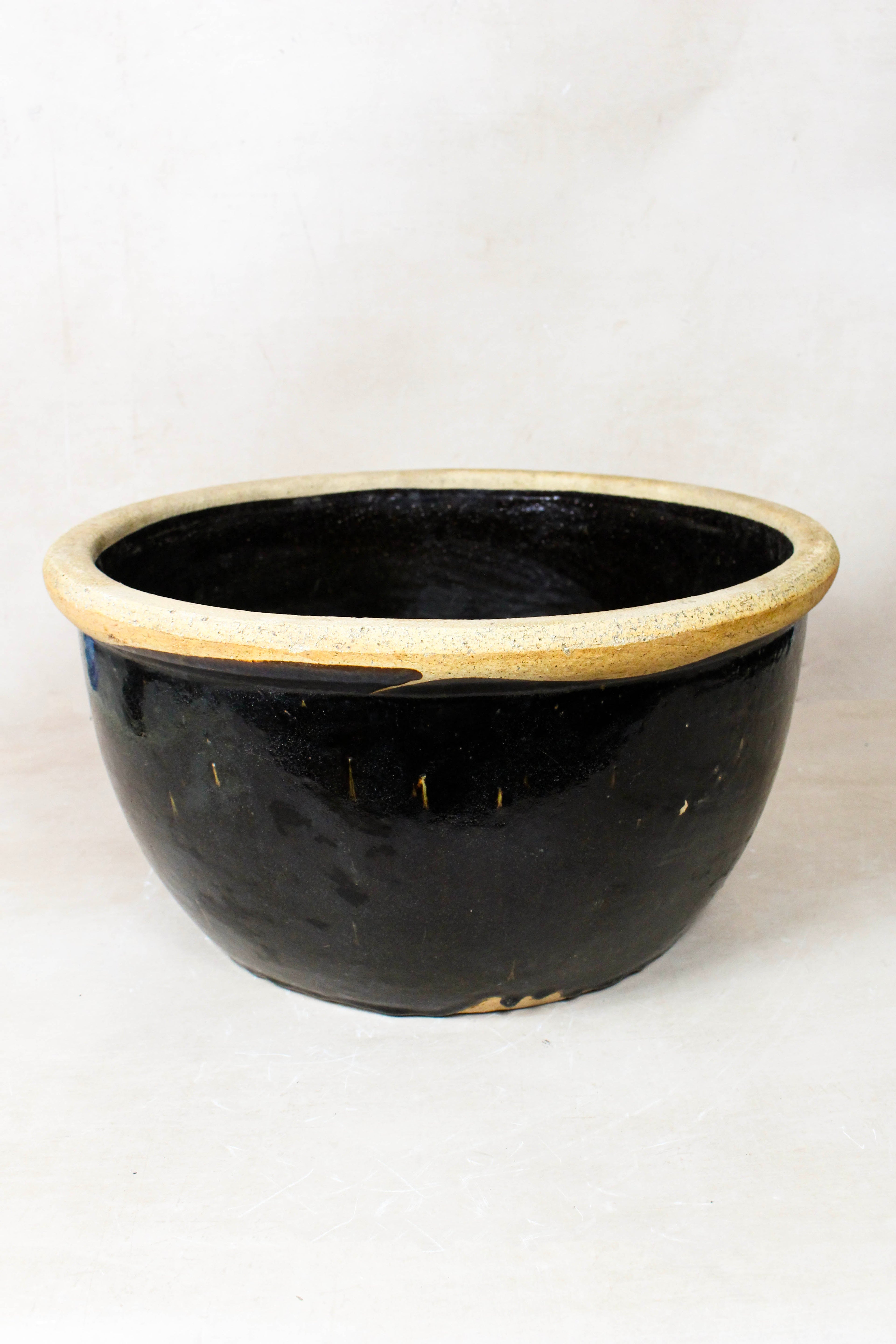 Wabi Sabi Antique Dark Glazed Terracotta Bowl Small- 86.1