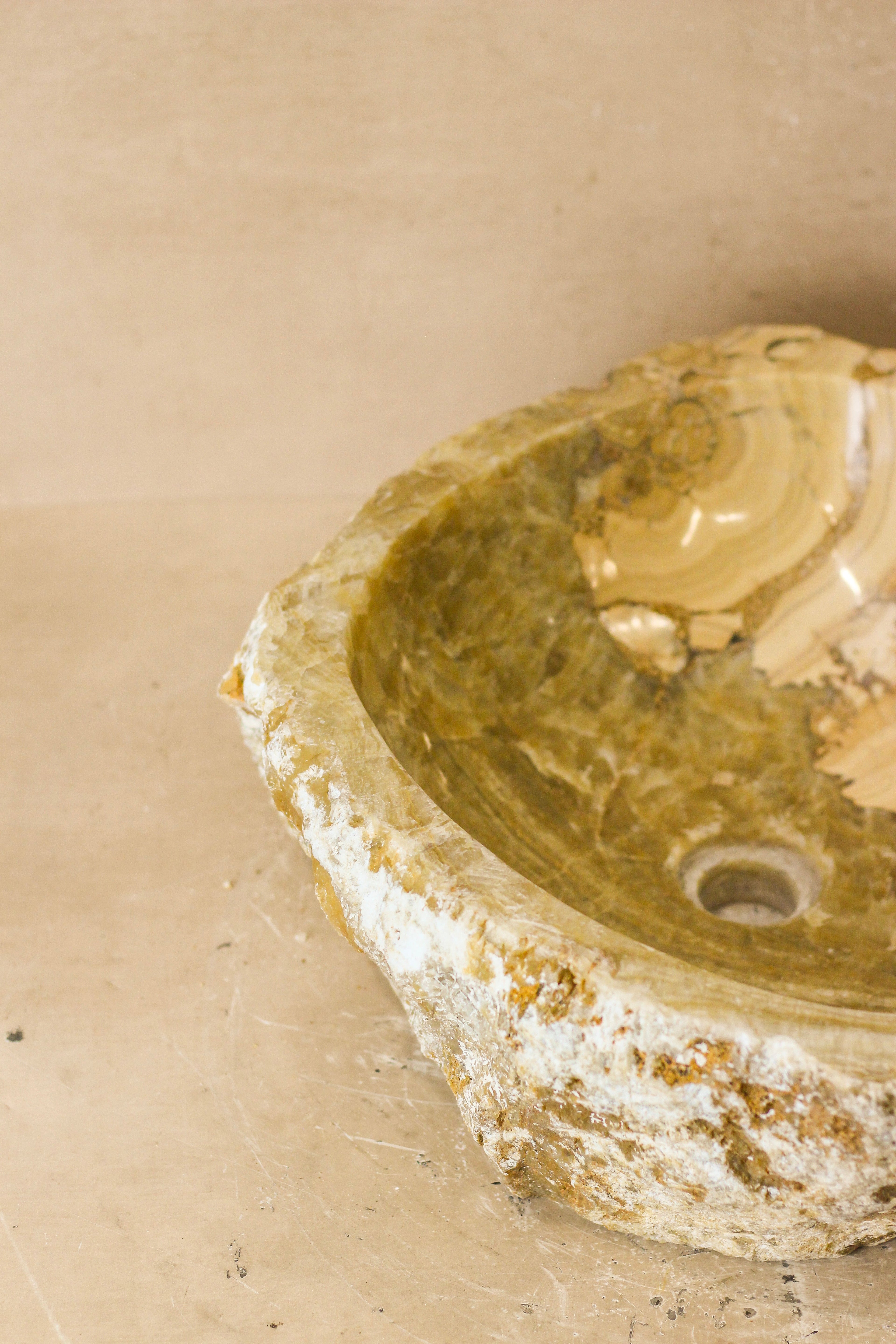 Raw Edge Onyx Wash Basin - No 3