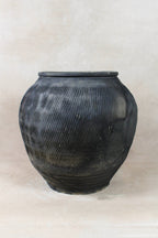 Vintage Textured Grey Pot - VT16
