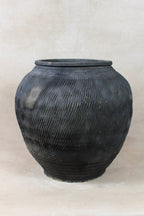 Vintage Textured Grey Pot - VT16