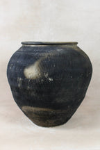 Vintage Textured Grey Pot - VT17