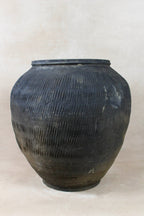Vintage Textured Grey Pot - VT18