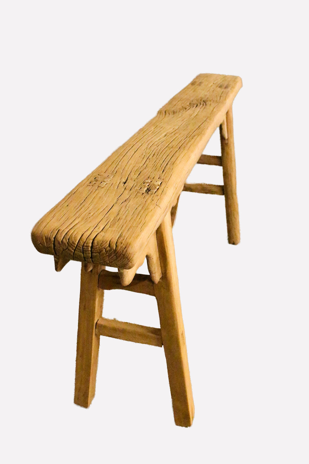 Antique Rustic Elm Bench 14.1