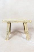 Vintage Rustic Elm Wood Stool Small - No 60
