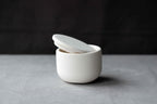 WHITE CONCRETE SMALL JEWELLERY HOLDER, WHITE CONCRETE TEALIGHT HOLDER