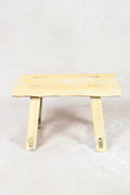 Vintage Rustic Elm Wood Stool - No 63