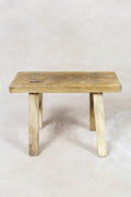 Vintage Rustic Elm Wood Stool Small - No 67