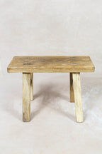 Vintage Rustic Elm Wood Stool Small - No 67