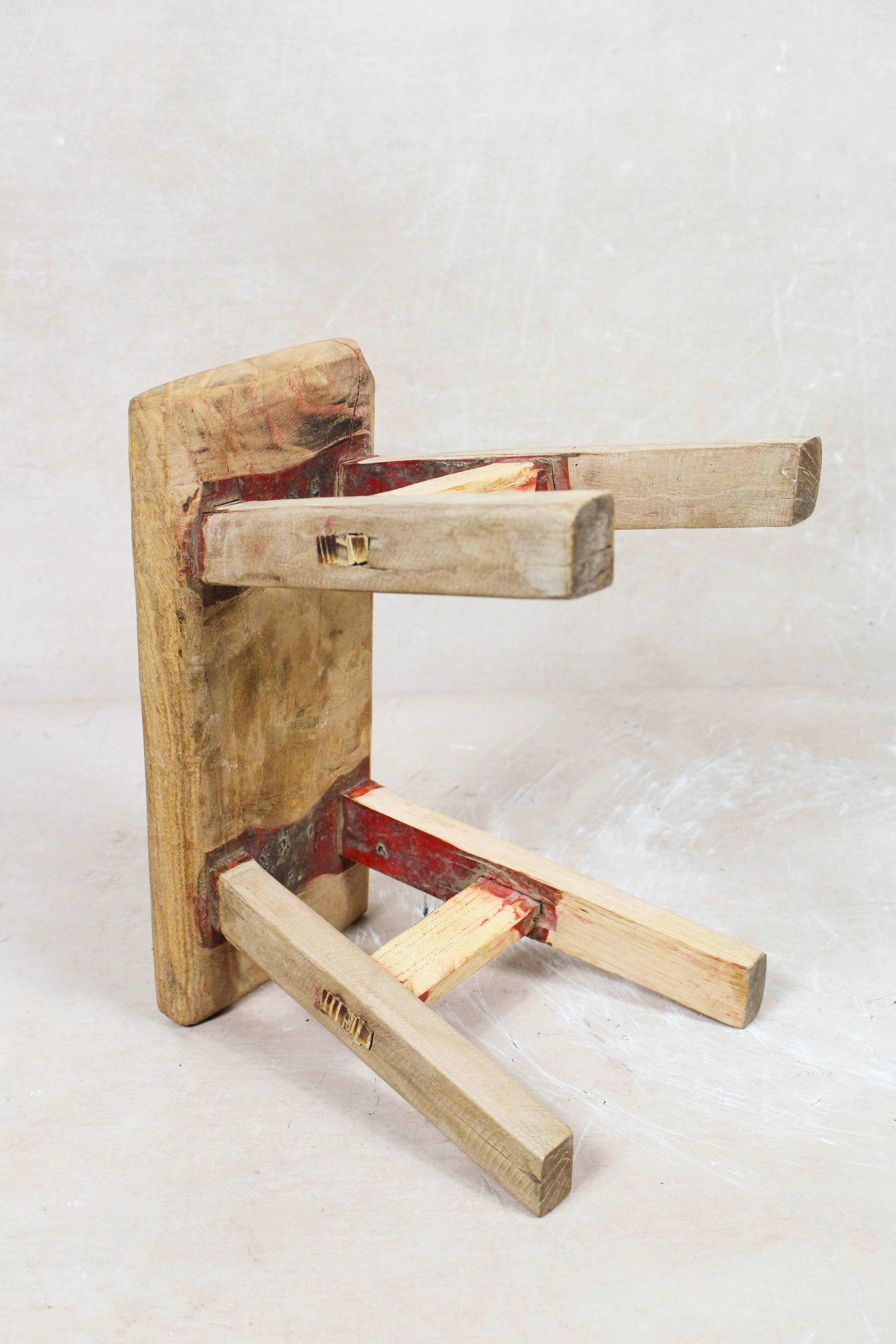 Vintage Rustic Stool Small - Elm wood - 68