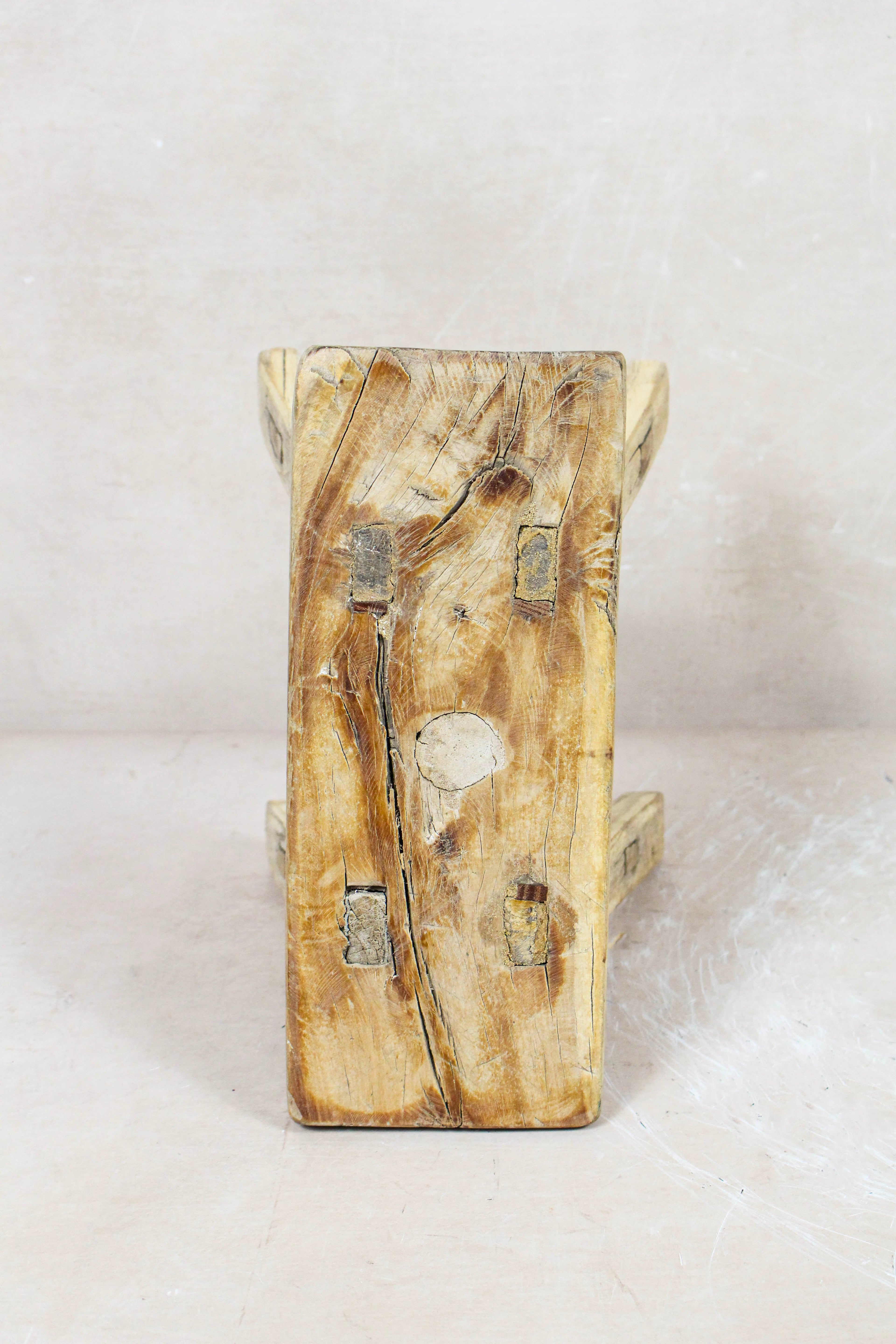 Vintage Rustic Stool Small - Elm wood - 70