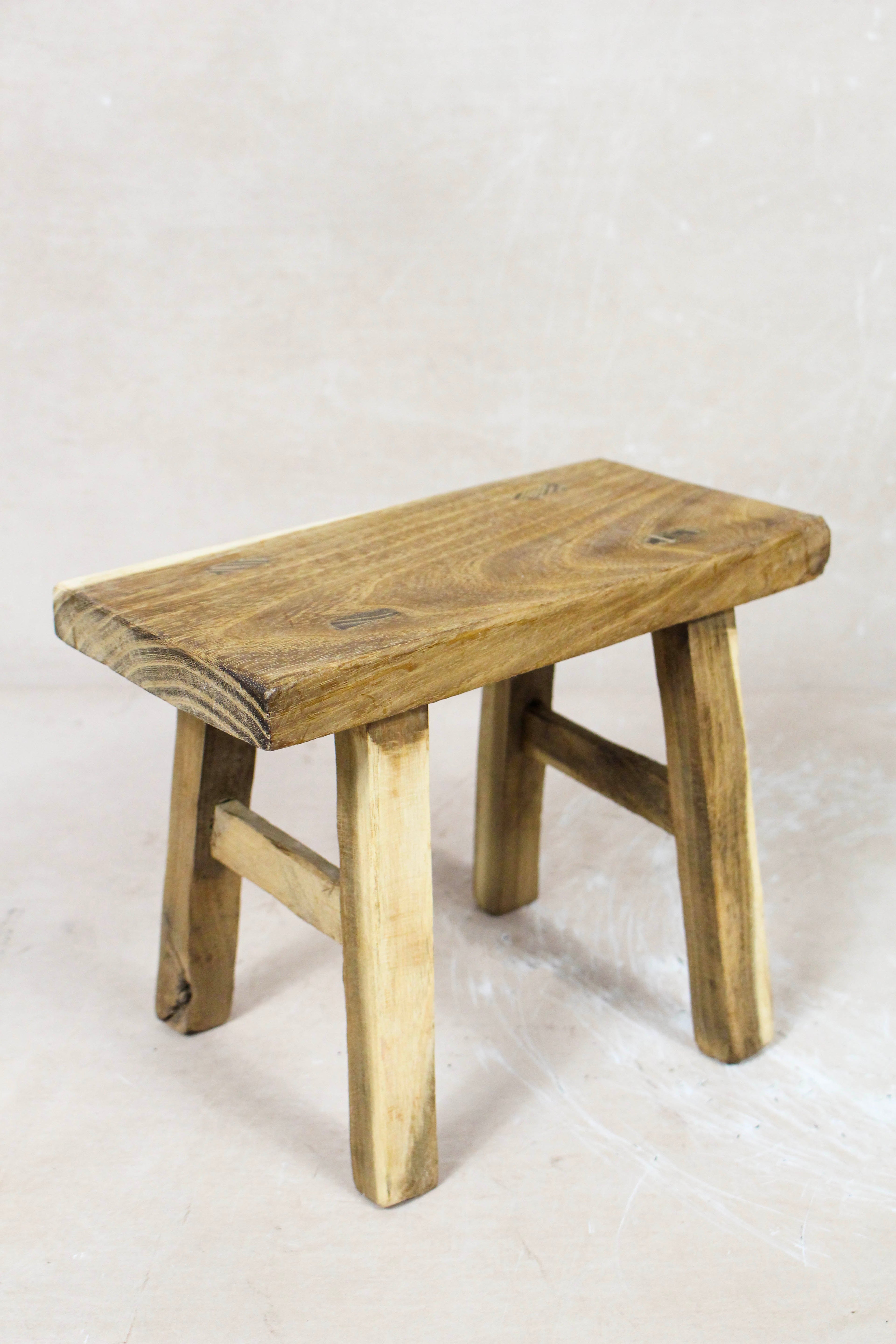 Vintage Rustic Stool Small - Elm wood - 73