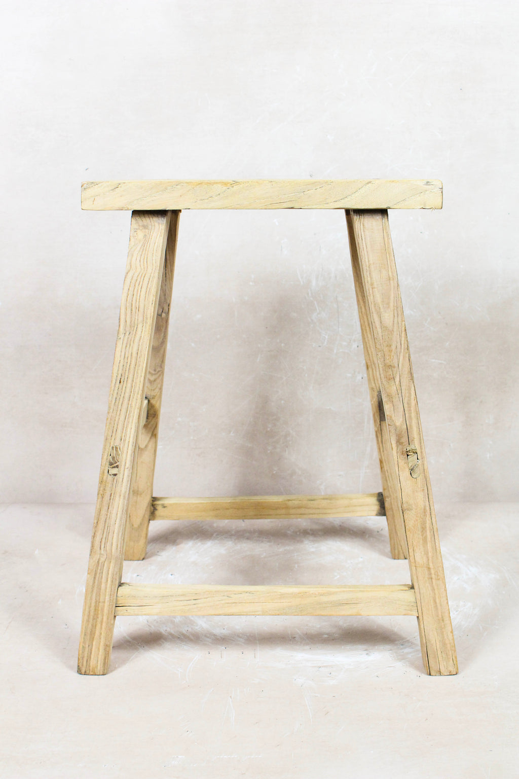 Vintage Rustic Stool - Elm wood - 76