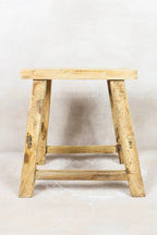 Vintage Rustic Stool - Elm wood - 77