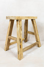Vintage Rustic Stool - Elm wood - 77