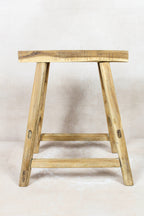 Vintage Rustic Stool - Elm wood - 78