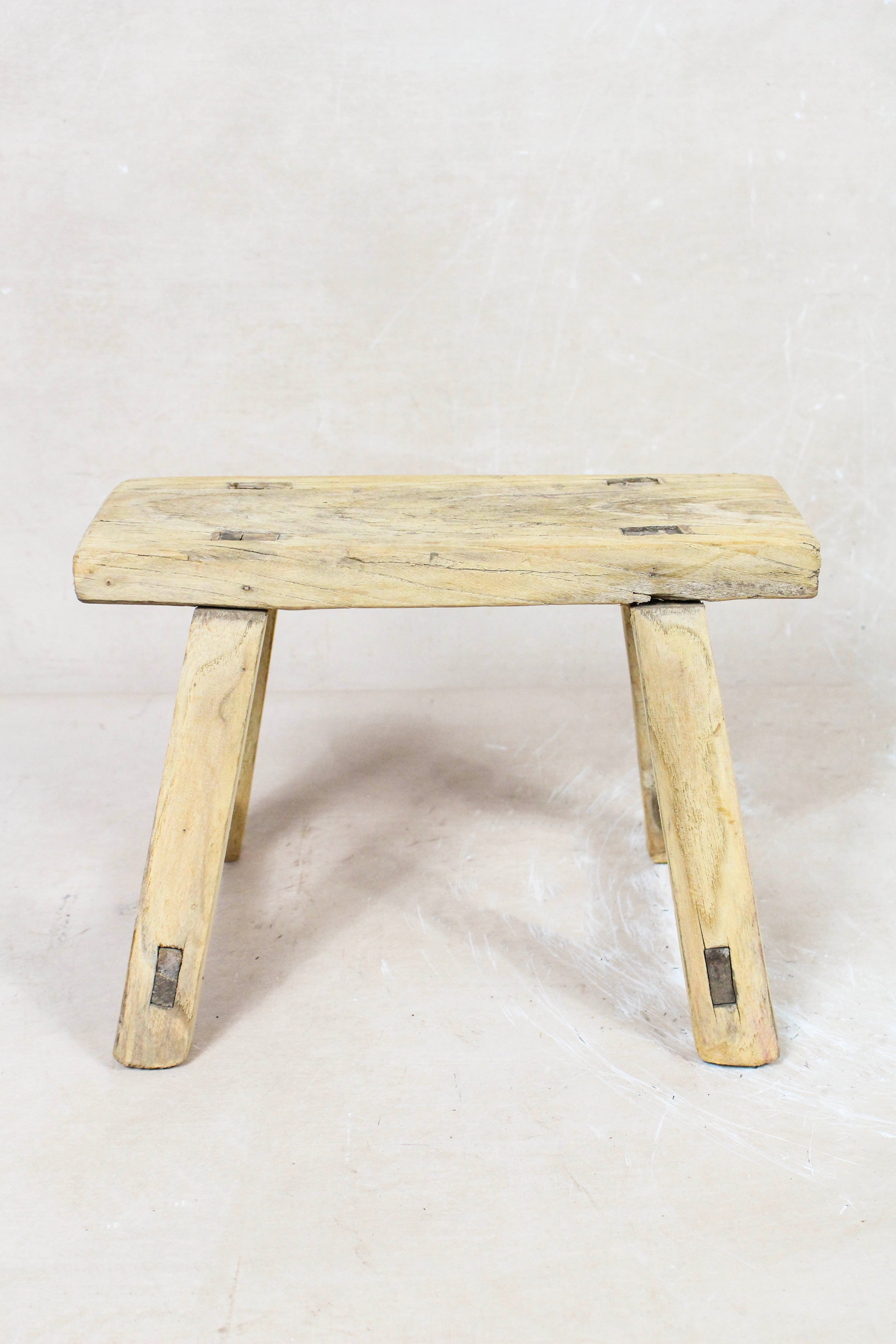 Vintage Rustic Stool Small - Elm wood - 80
