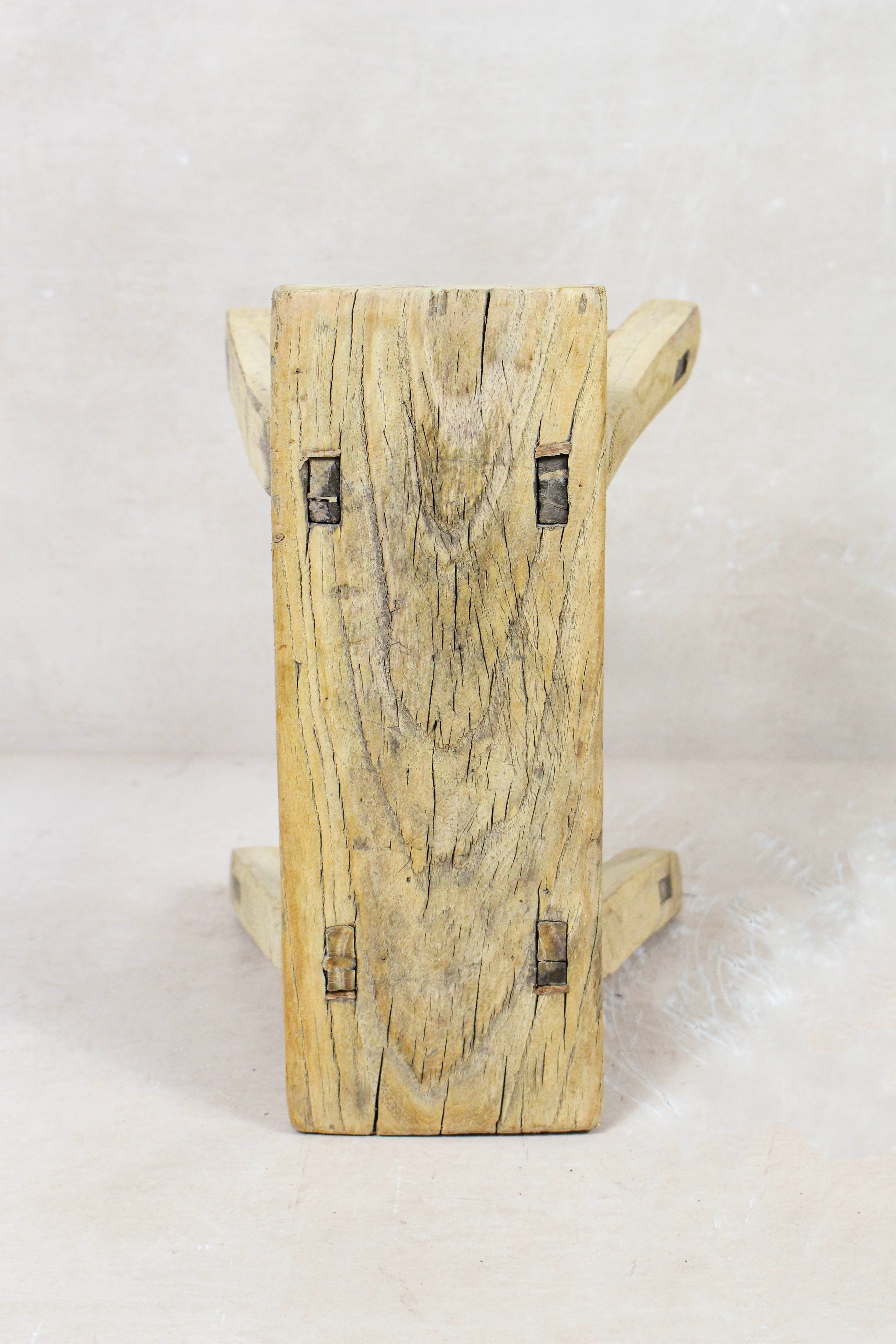 Vintage Rustic Stool Small - Elm wood - 80