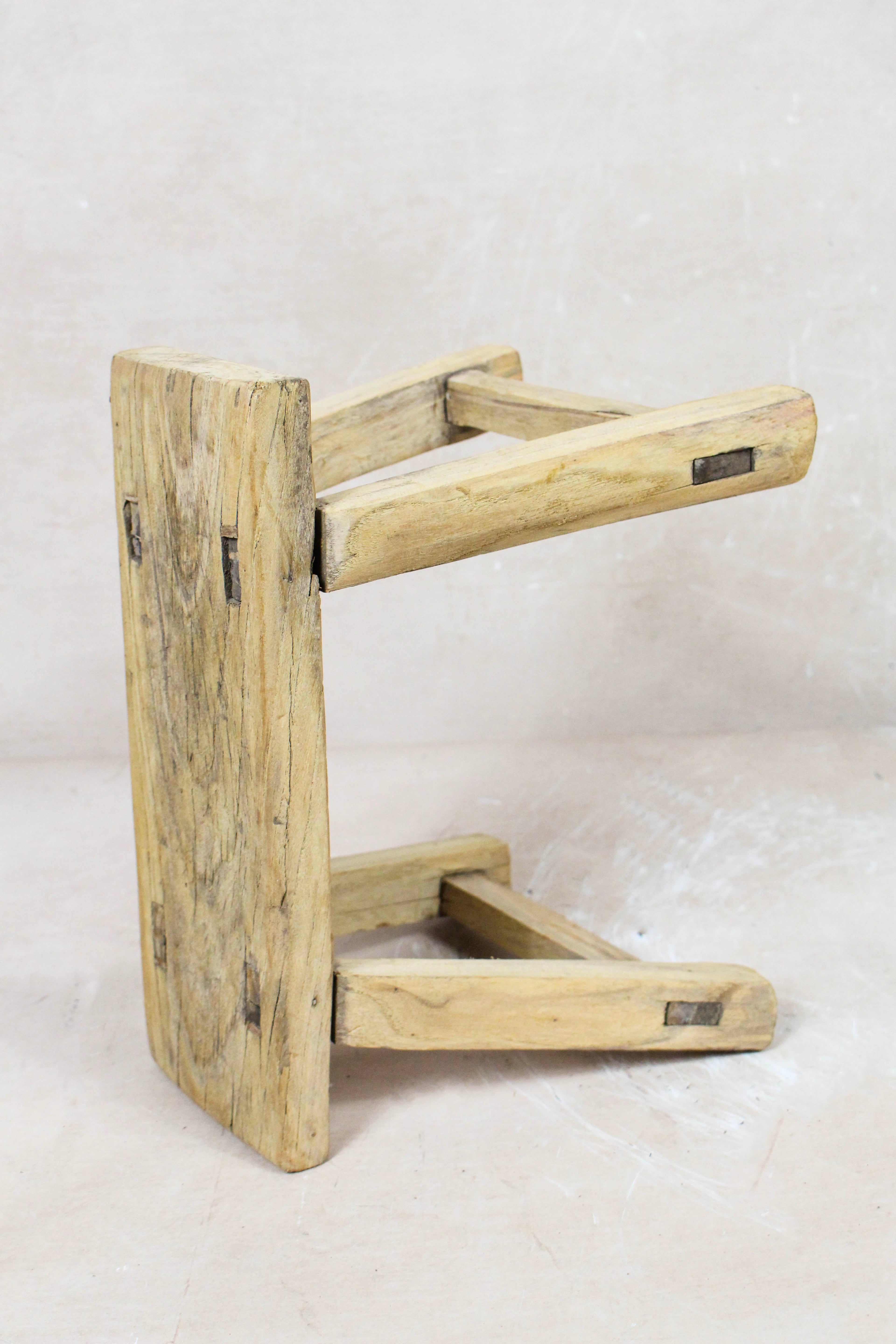 Vintage Rustic Stool Small - Elm wood - 80