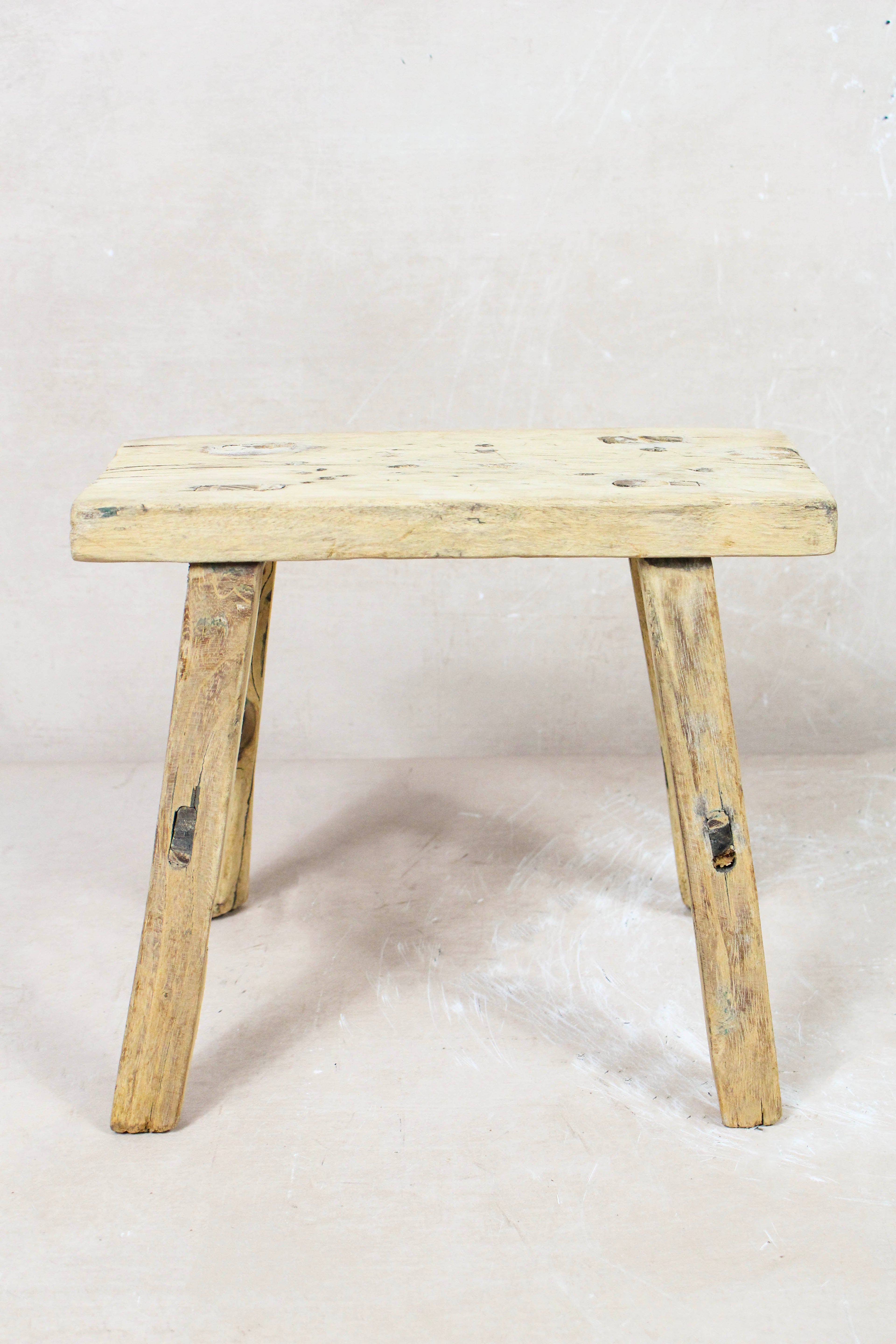 Vintage Rustic Stool Small - Elm wood - 82