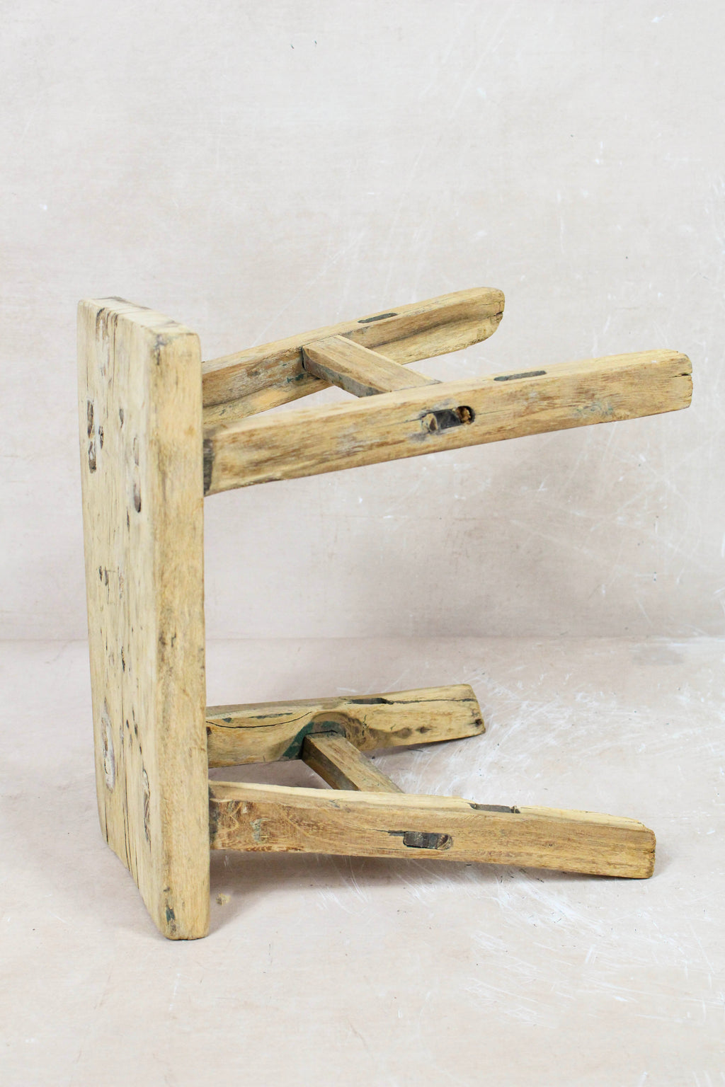 Vintage Rustic Stool Small - Elm wood - 82