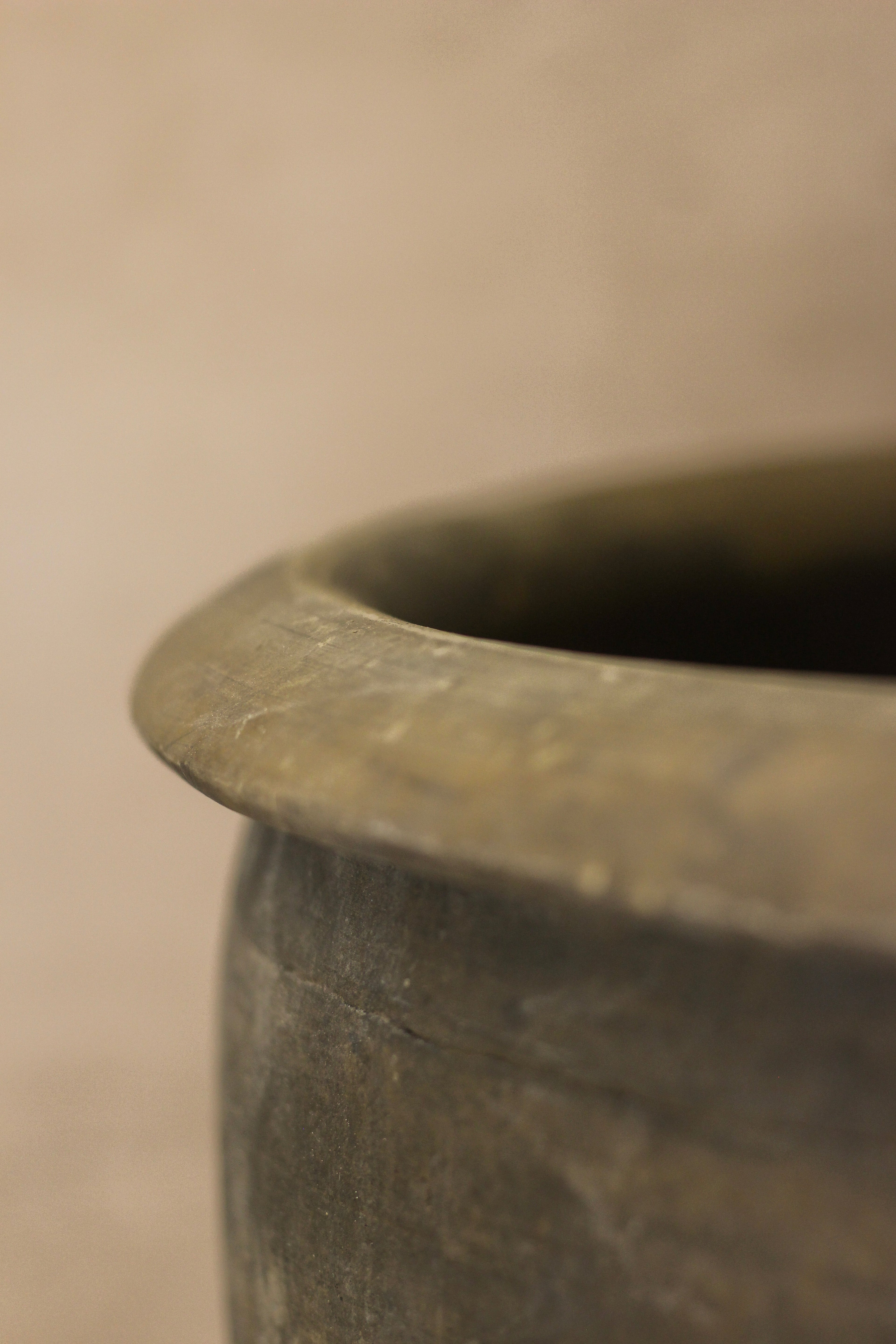 Big Old Grey Asian Pots - L013