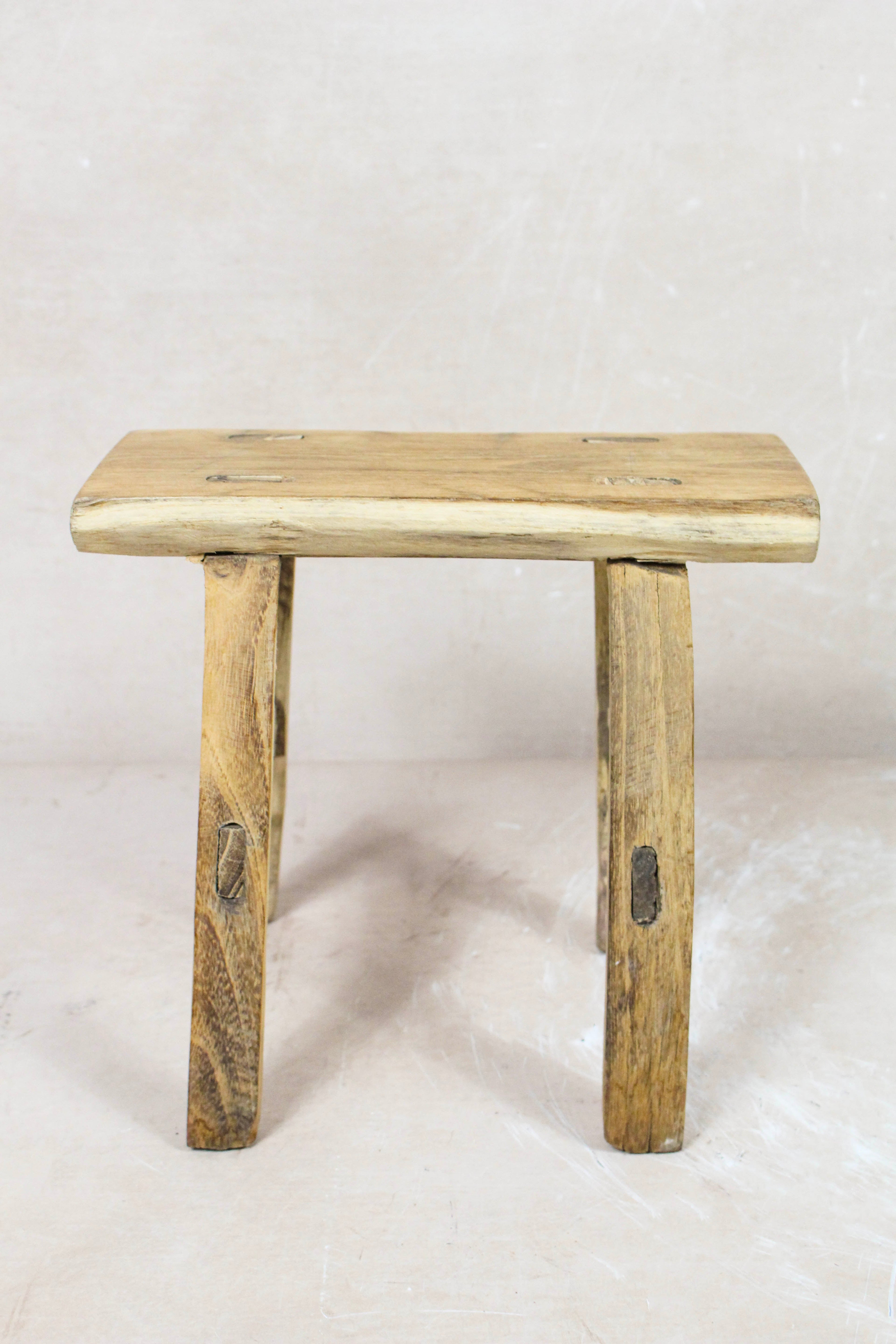 Vintage Rustic Stool Small - Elm wood - 84