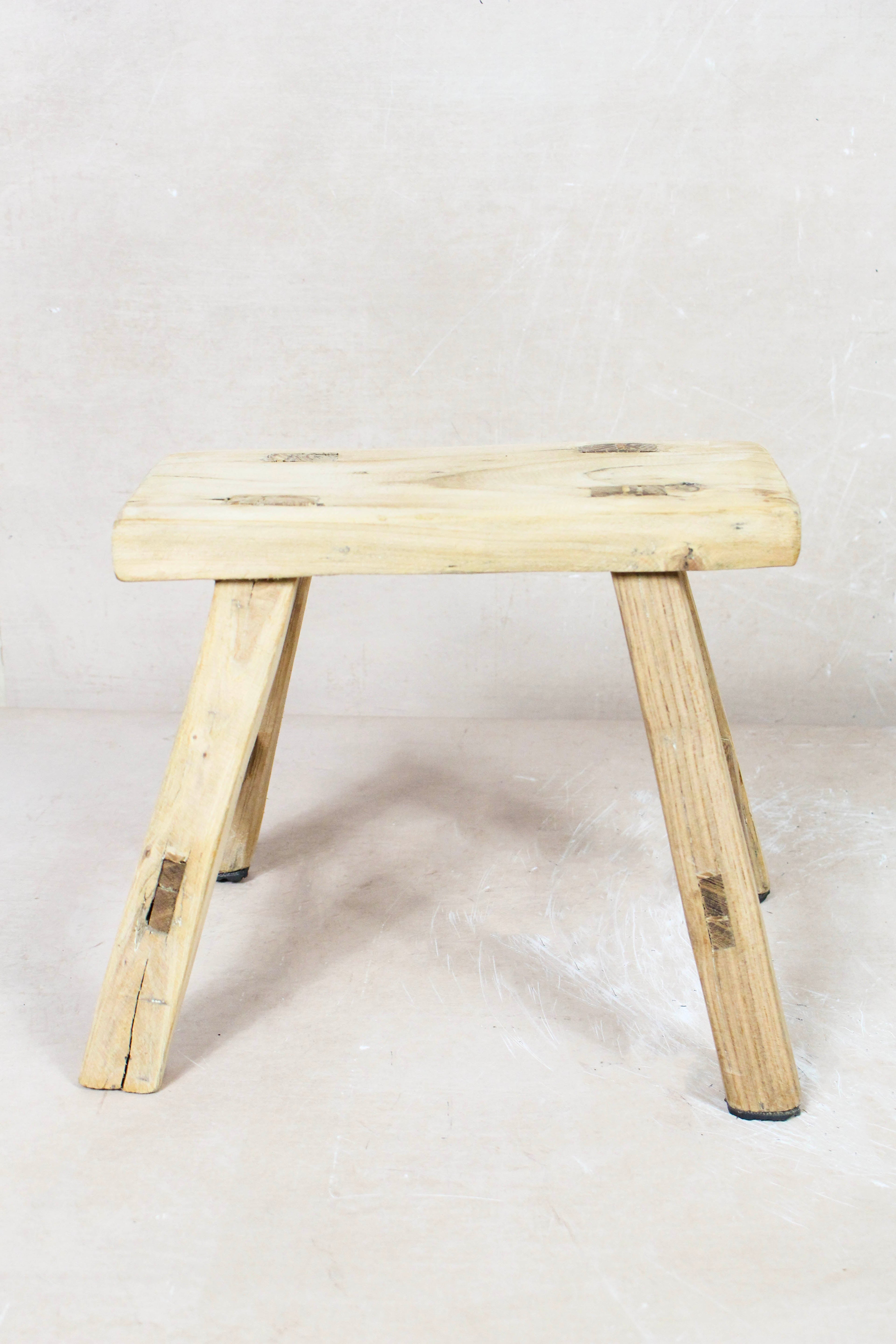Vintage Rustic Stool Small - Elm wood - 85