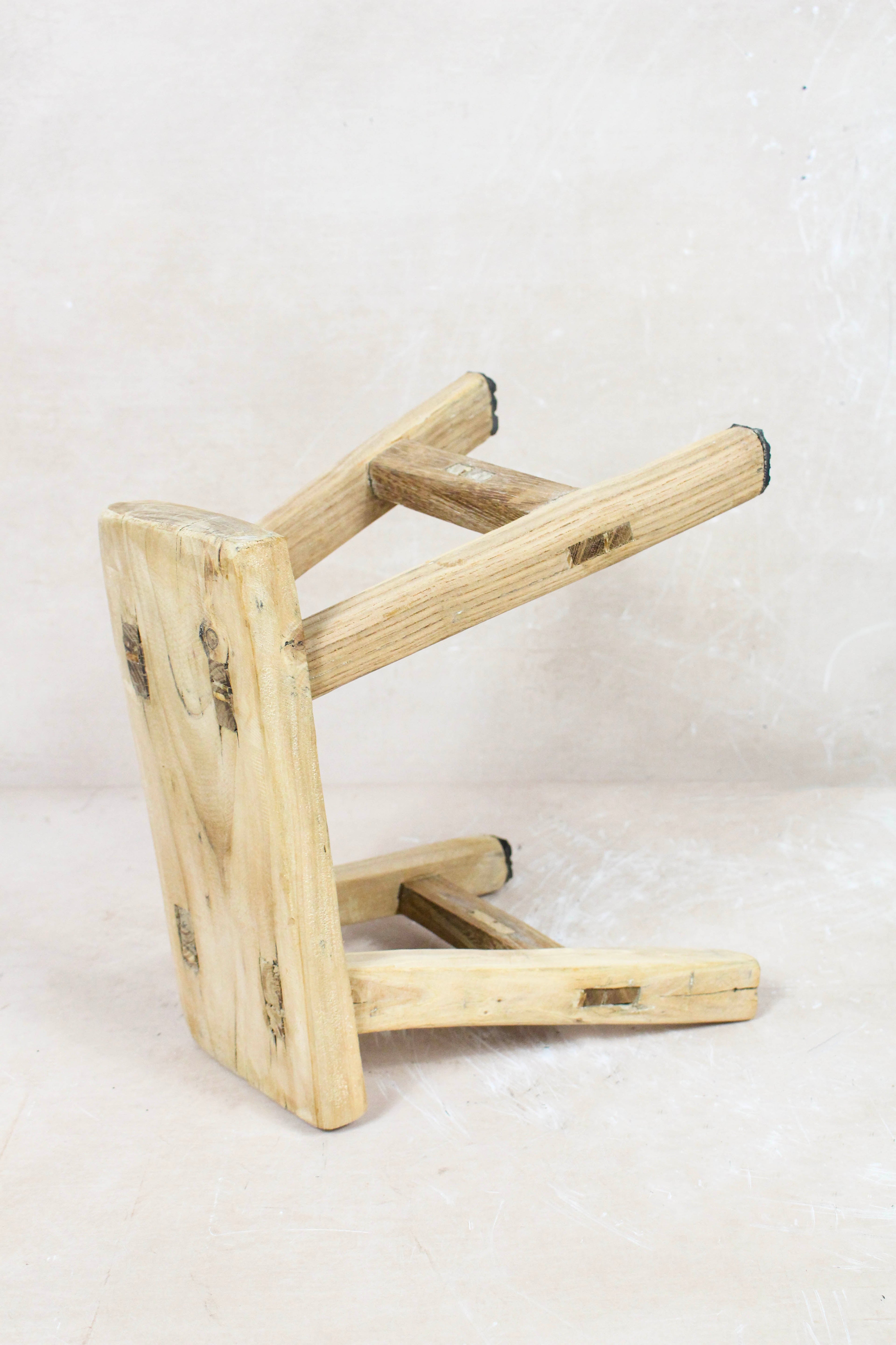 Vintage Rustic Stool Small - Elm wood - 85