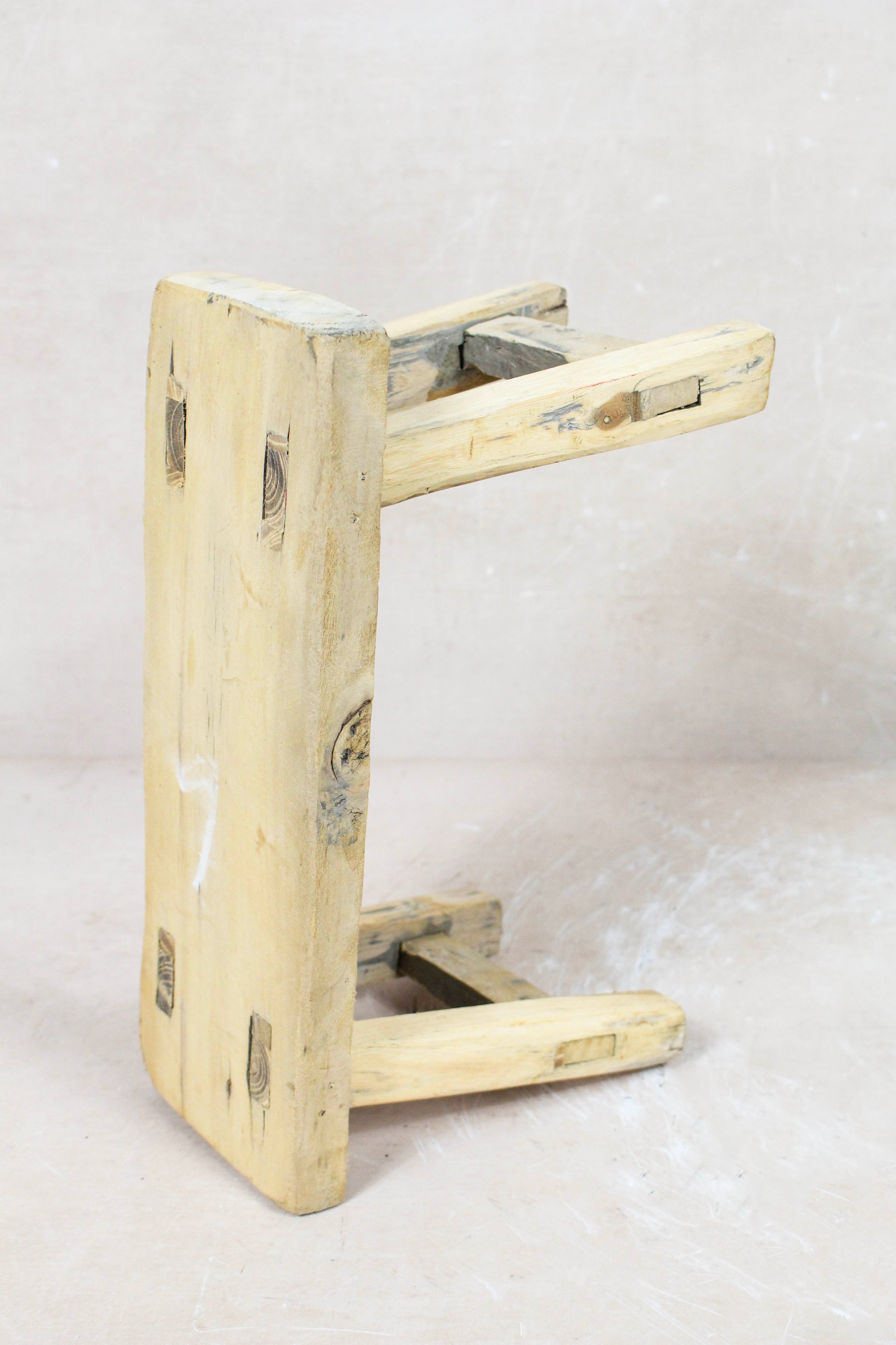 Vintage Rustic Stool Small - Elm wood - 86