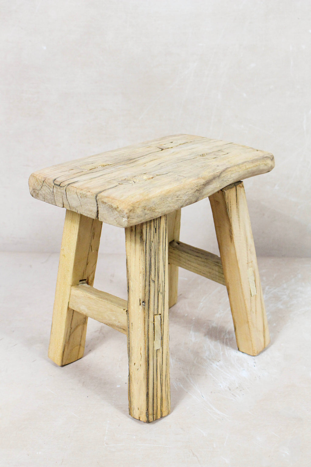 Vintage Rustic Stool Small - Elm wood - 92