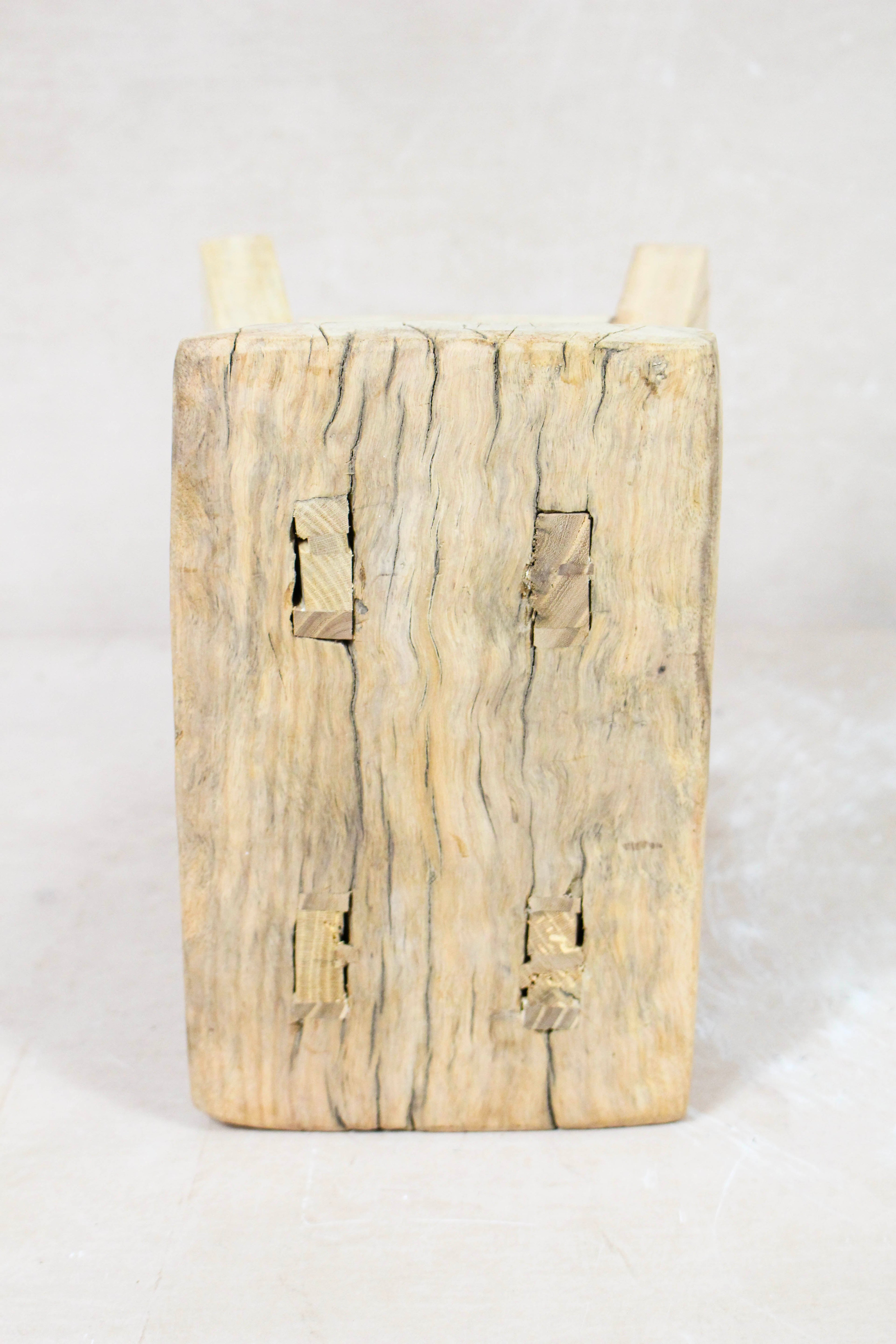 Vintage Rustic Stool Small - Elm wood - 92