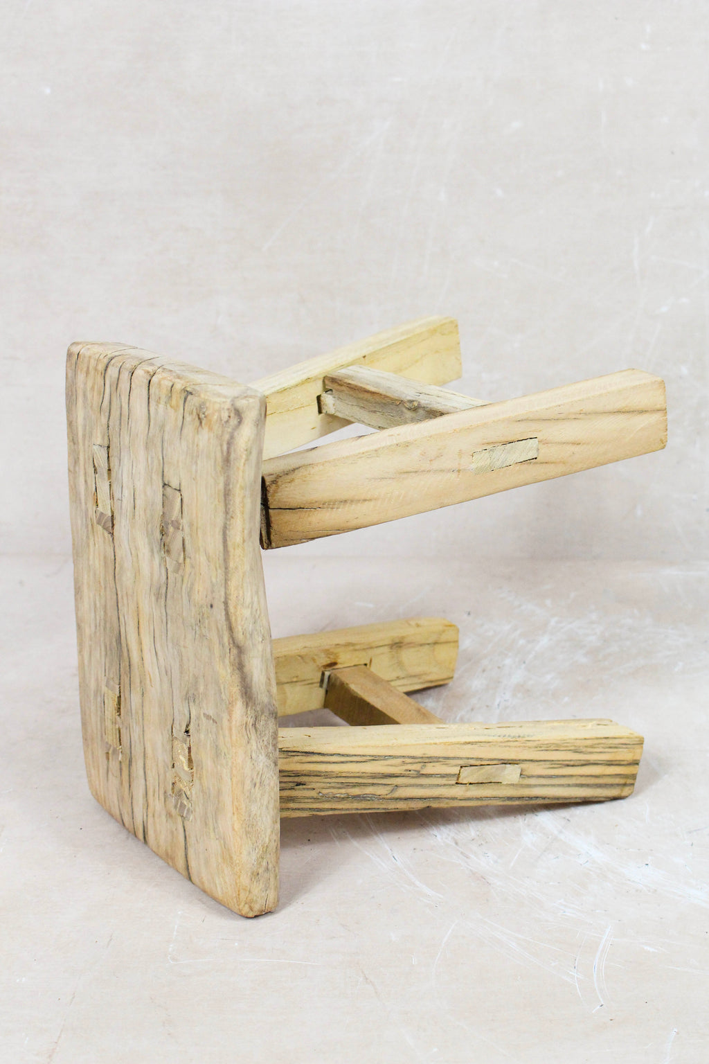 Vintage Rustic Stool Small - Elm wood - 92