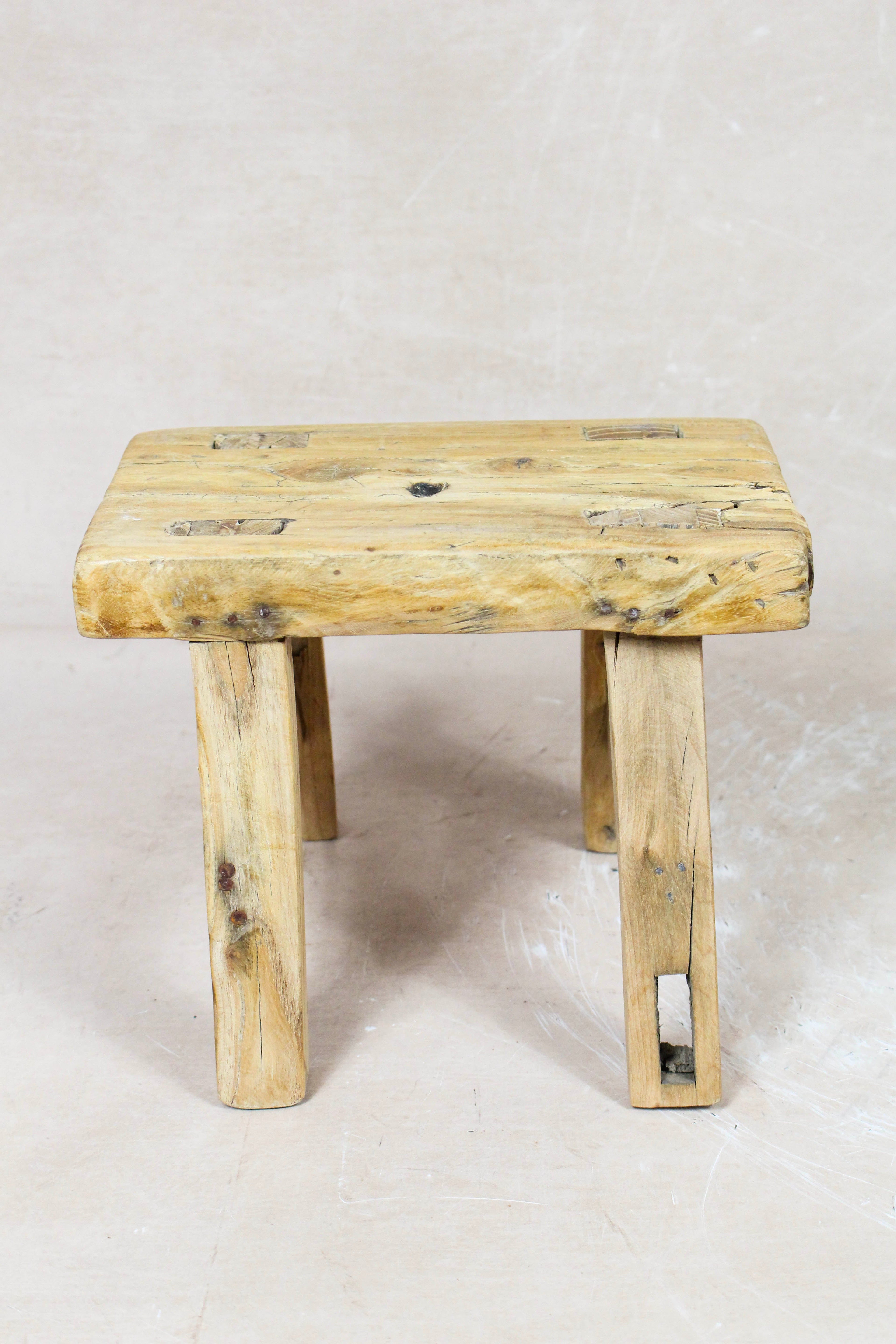 Vintage Rustic Stool Small - Elm wood - 94