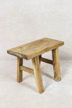 Vintage Rustic Stool Small - Elm wood - 96