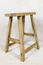 Vintage Rustic Stool - Elm wood - 100
