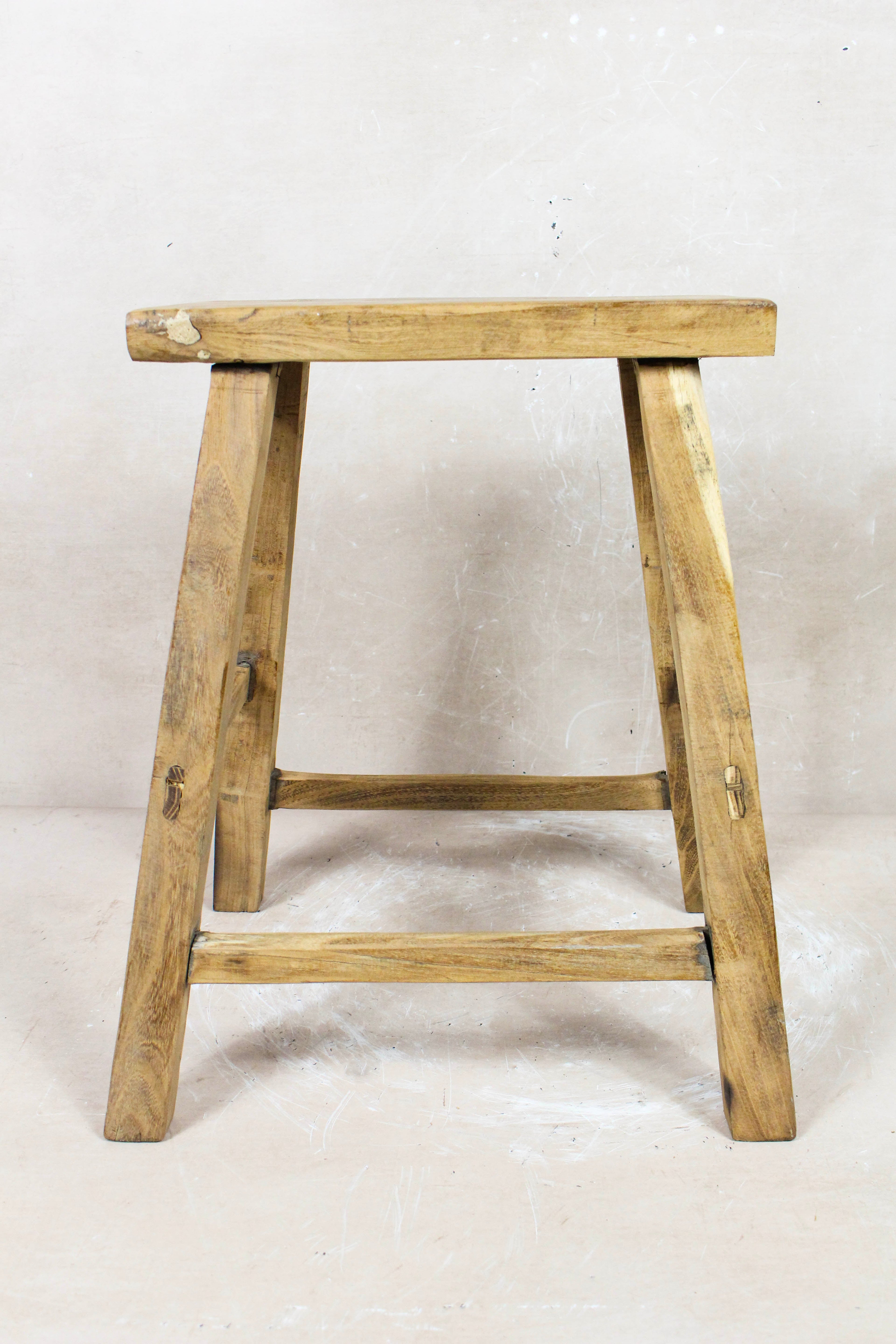 Vintage Rustic Stool - Elm wood - 101
