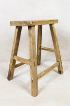 Vintage Rustic Stool - Elm wood - 101