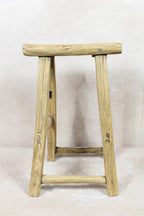 Vintage Rustic Stool - Elm wood - 103