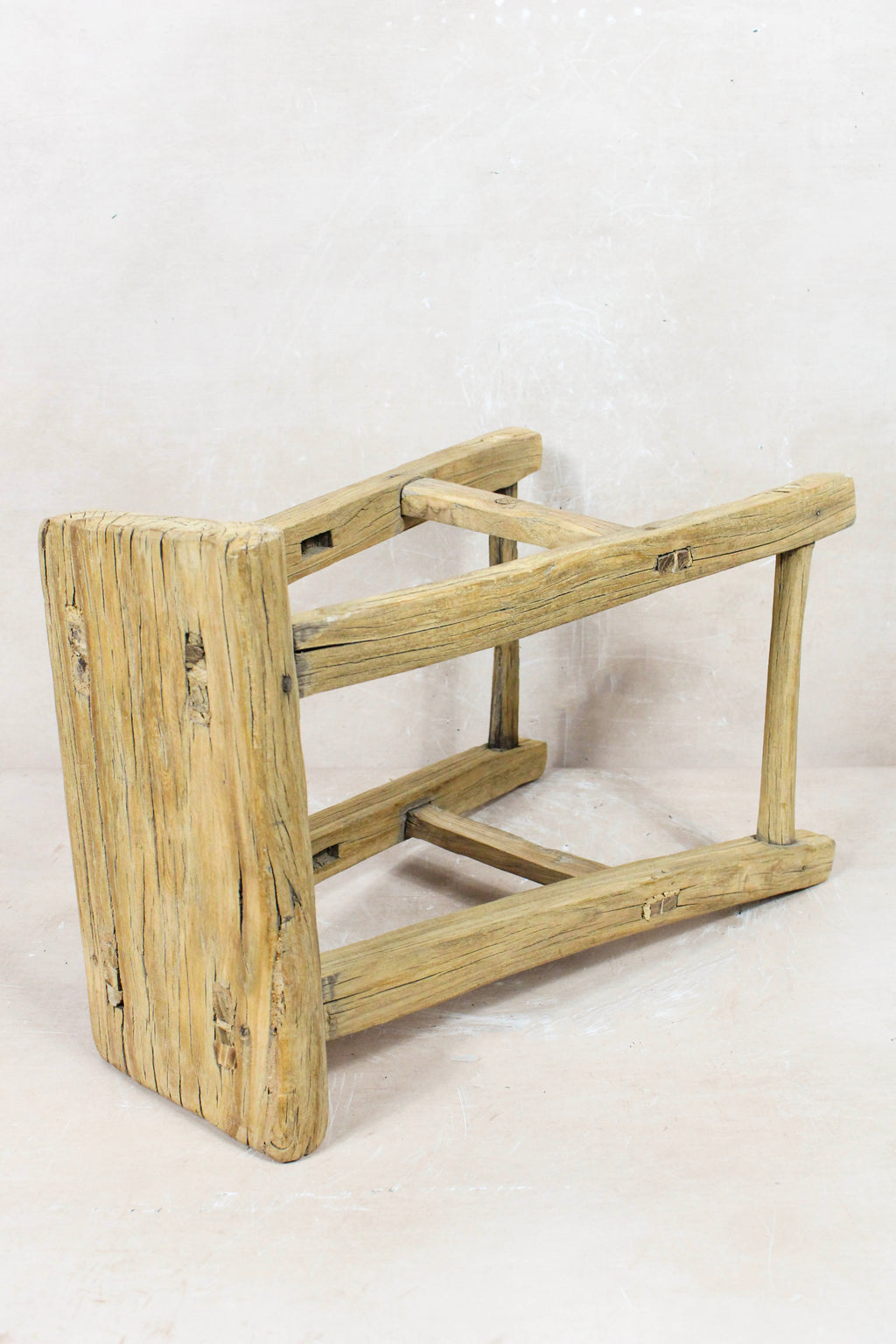 Vintage Rustic Stool - Elm wood - 103