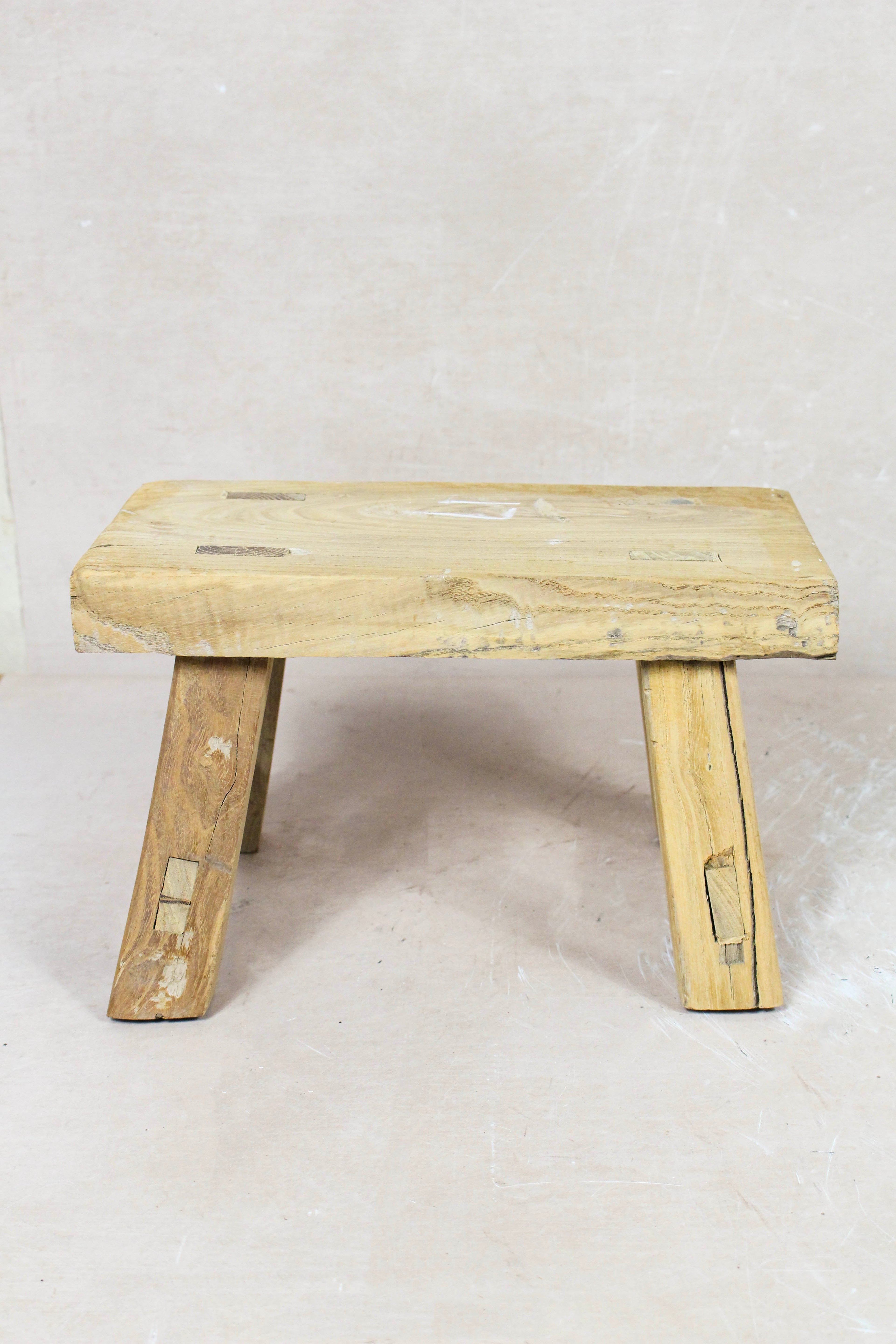 Vintage Rustic Stool - Elm wood - Small -  111