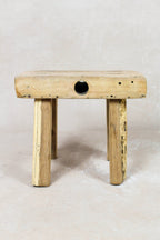 Vintage Rustic Stool - Elm wood - Small - 114