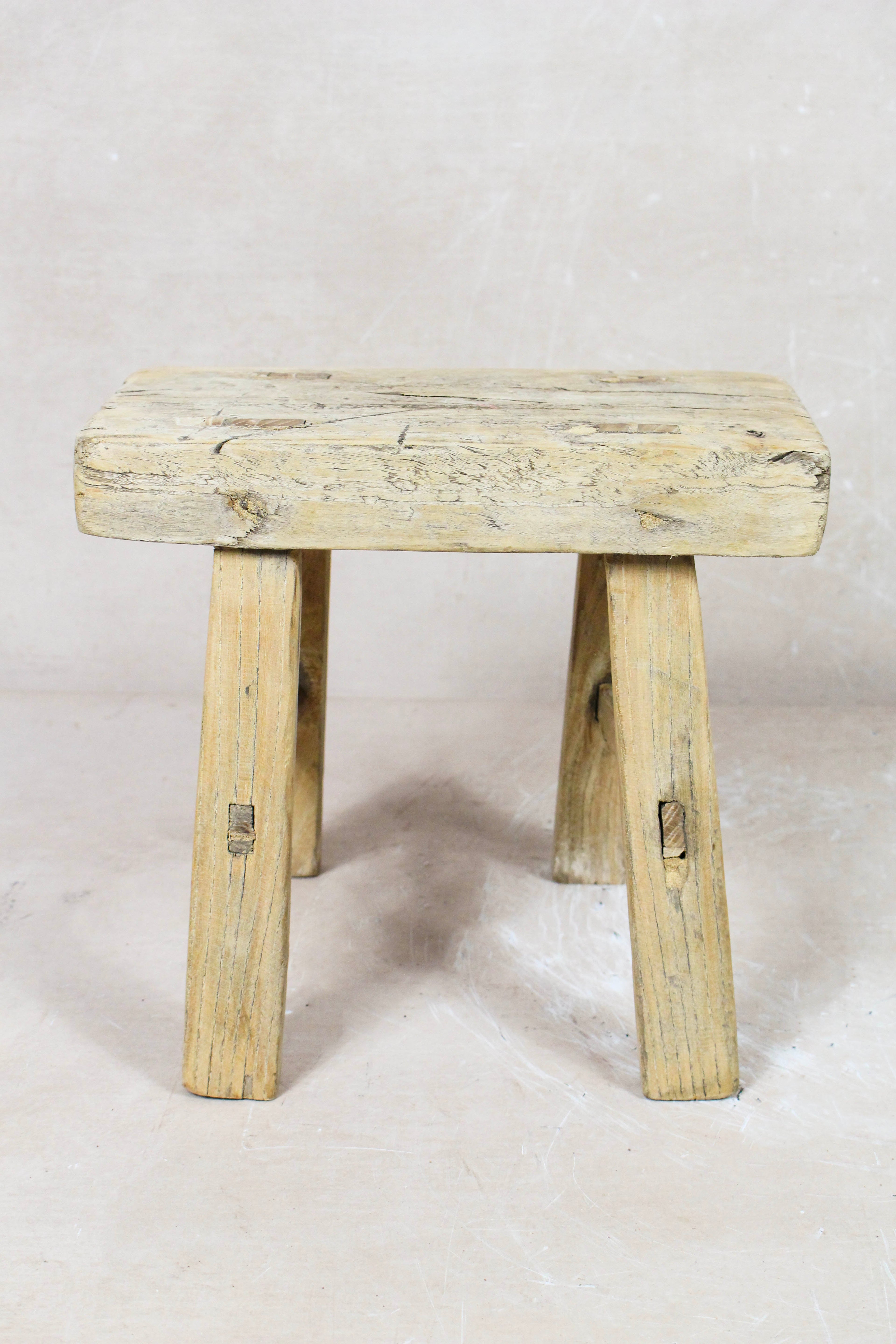 Vintage Rustic Stool - Elm wood - Small - 115
