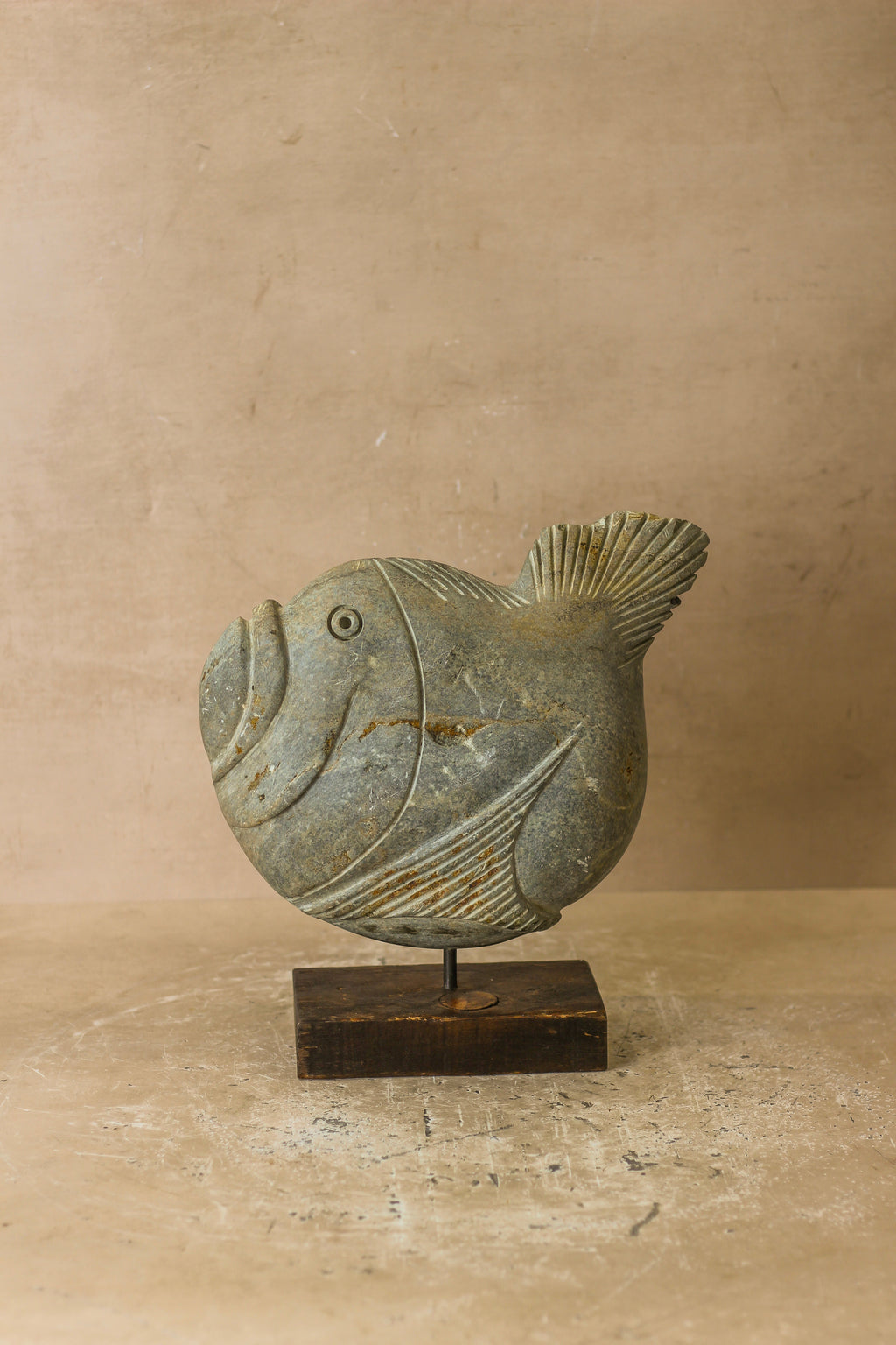 Stone Fish Sculpture - Zimbabwe - 97.1
