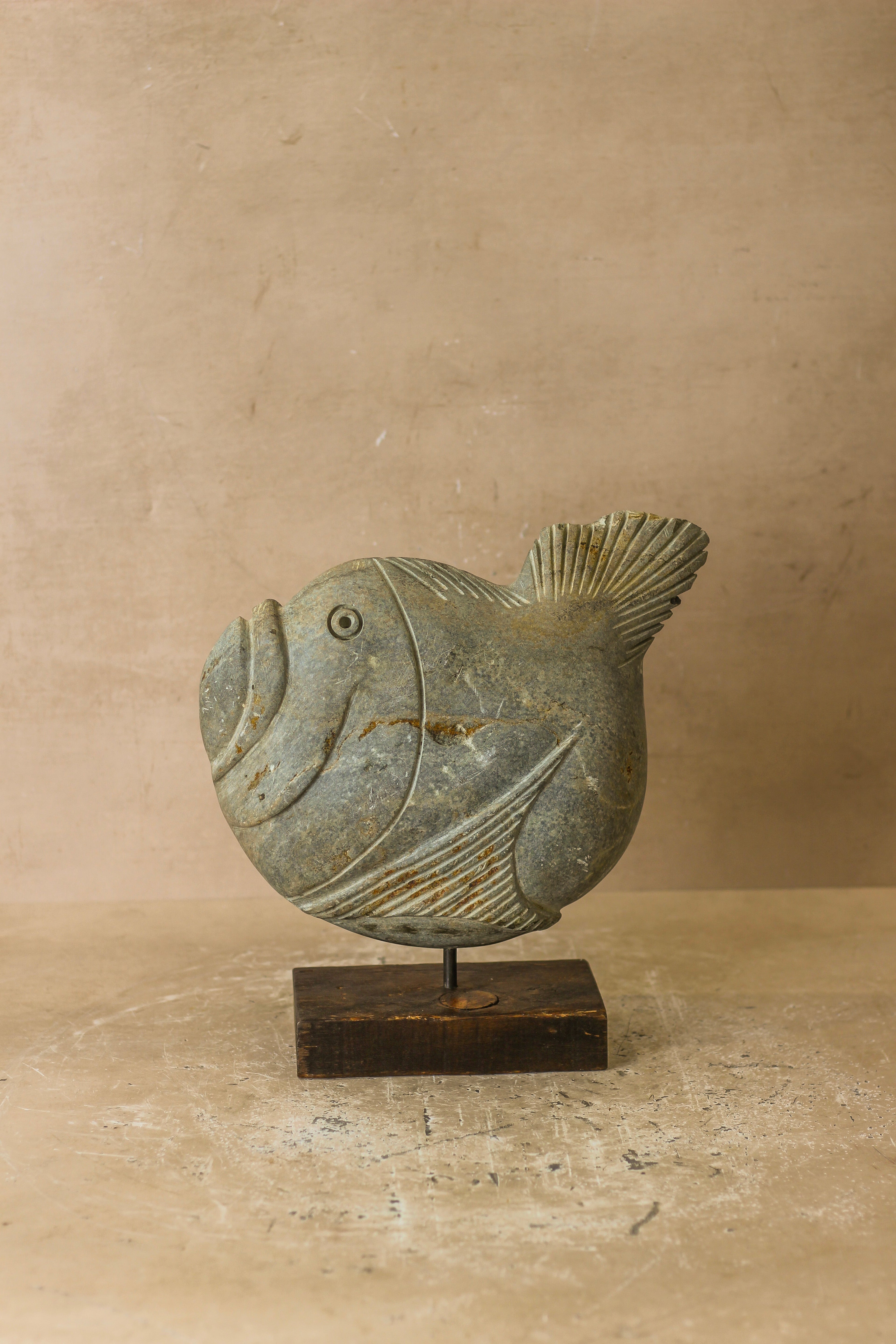 Stone Fish Sculpture - Zimbabwe - 97.1
