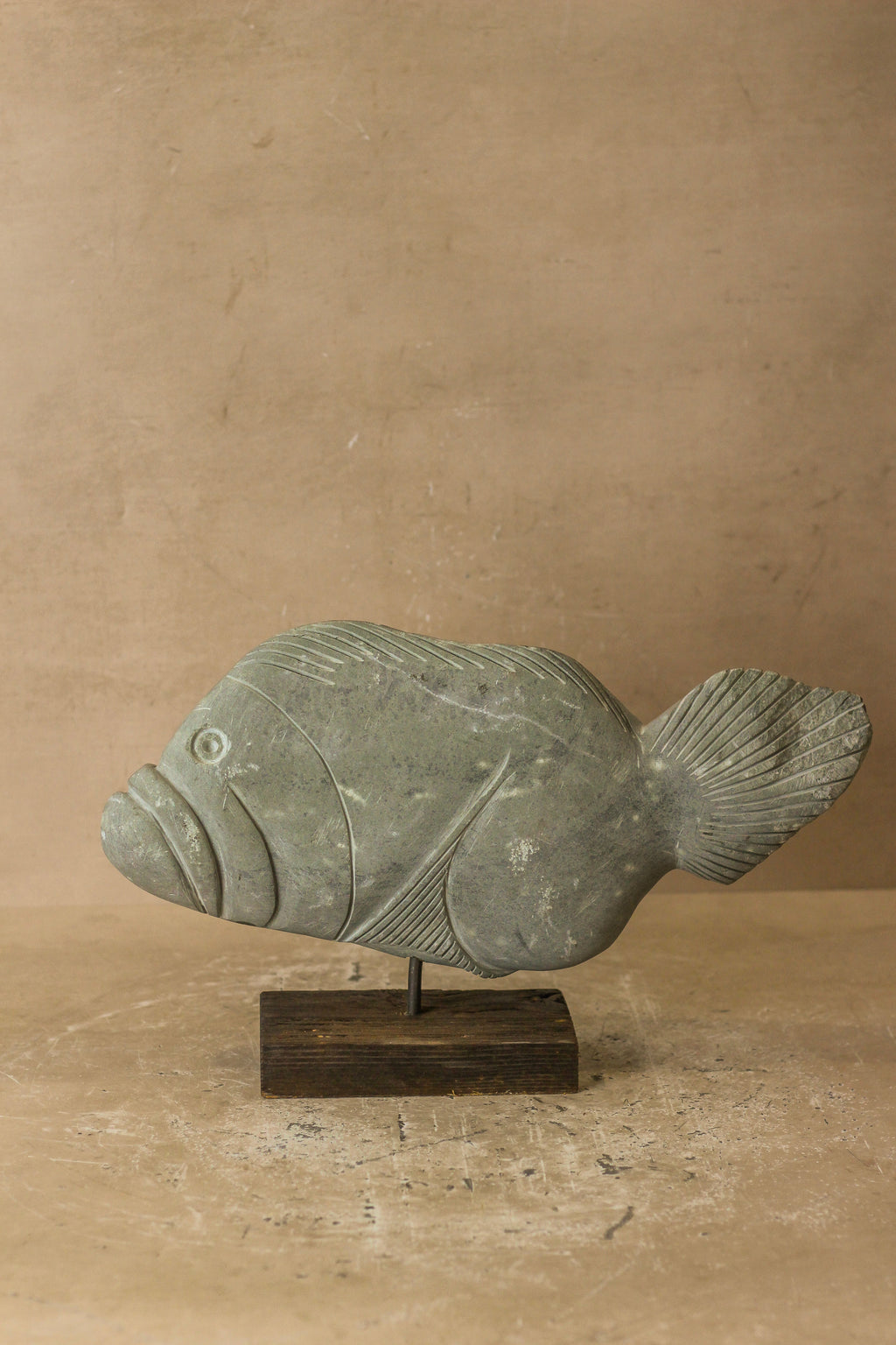 Stone Fish Sculpture - Zimbabwe - 97.2
