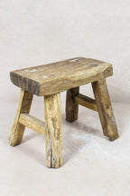 Vintage Rustic Stool - Elm wood - Small - 117