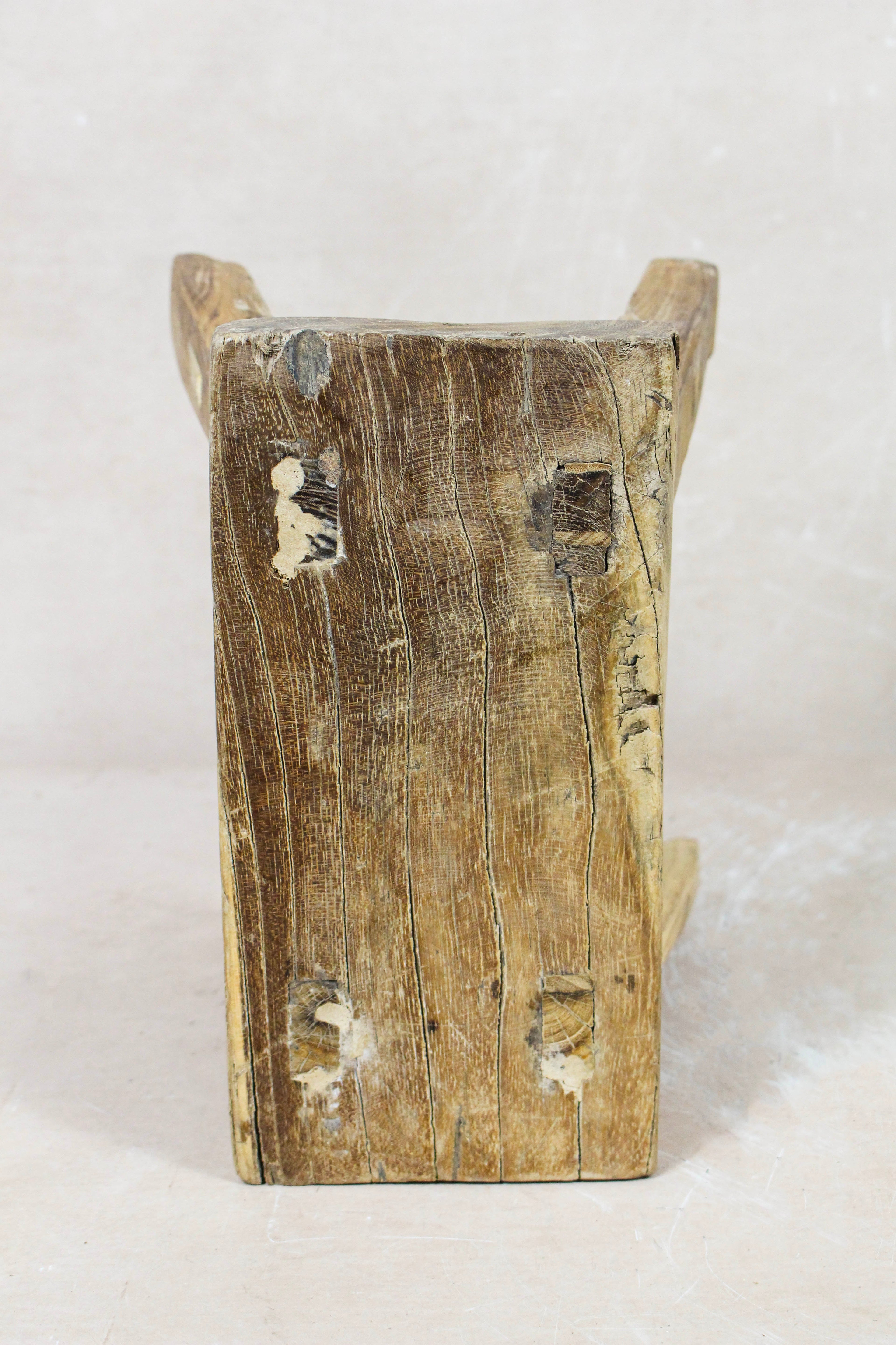 Vintage Rustic Stool - Elm wood - Small - 117
